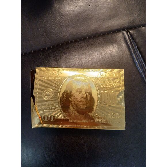 Gold Foil Playing Cards Men Women Poker Games Cut Box - Picture 5 of 9